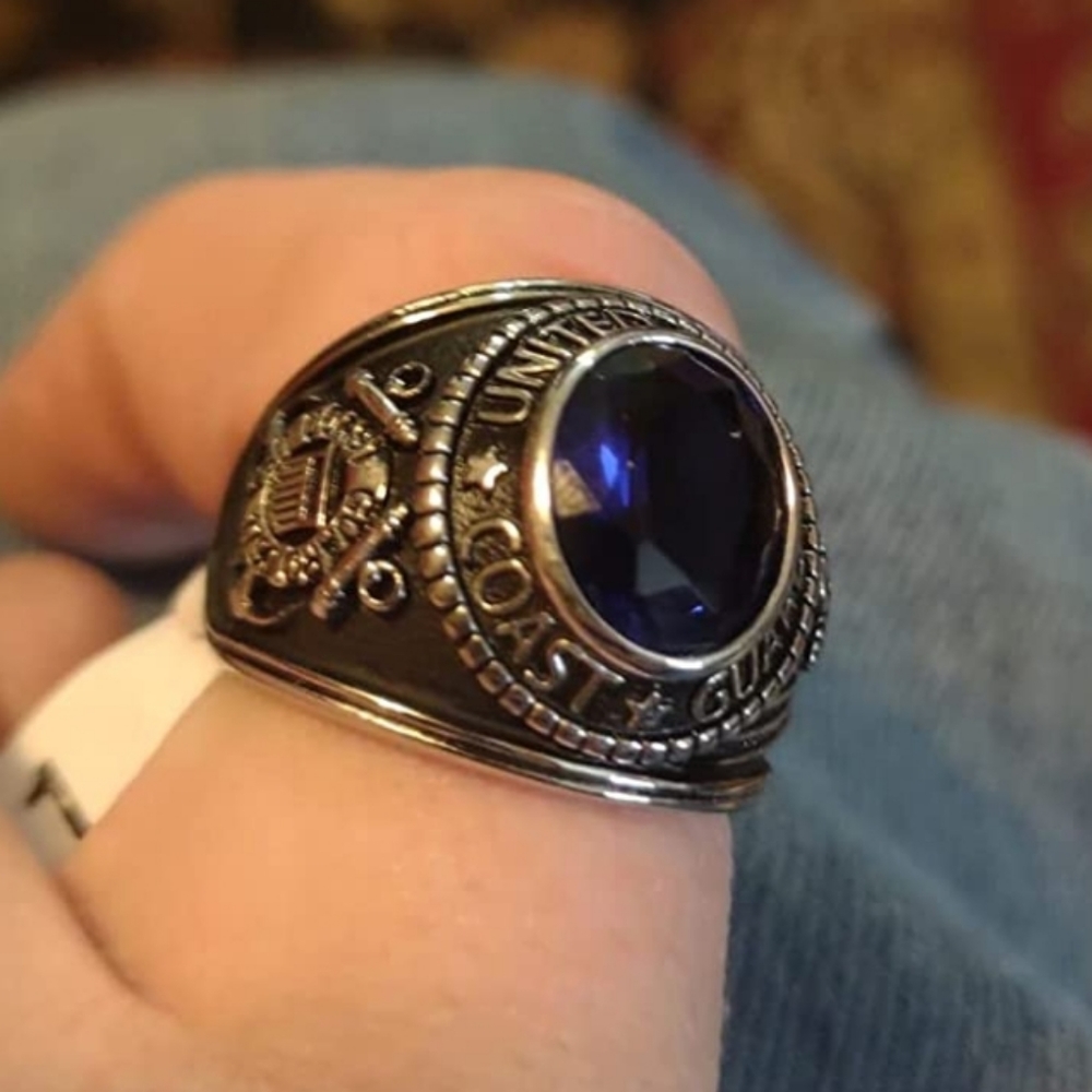 New stainless steel Coast Guard ring size 8 - 13 usually available. Please ask